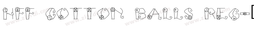 HFF Cotton Balls Reg字体转换